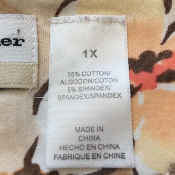 Alfred Dunner tunic top Sz 1X. Fall colors, pullon, long sleeves. - Picture 7 of 9